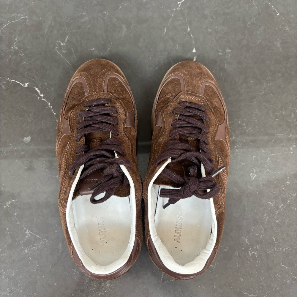 ALOHAS Brown Suede Women's Sneakers